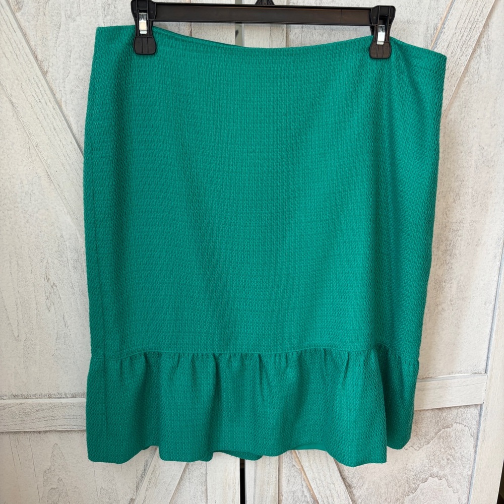NWT Ann Taylor Flounce Pencil Skirt Women’s Size 12 Jewel Tone NEW